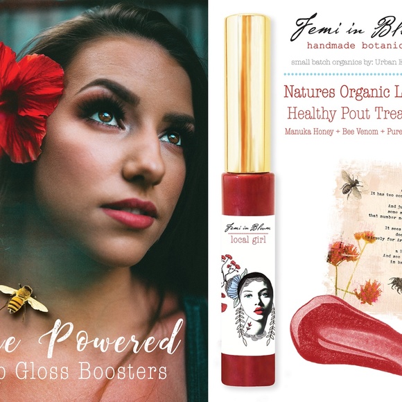 Red Sheer Shimmer Organic Lip Gloss Plumper Treatment - Picture 2 of 16